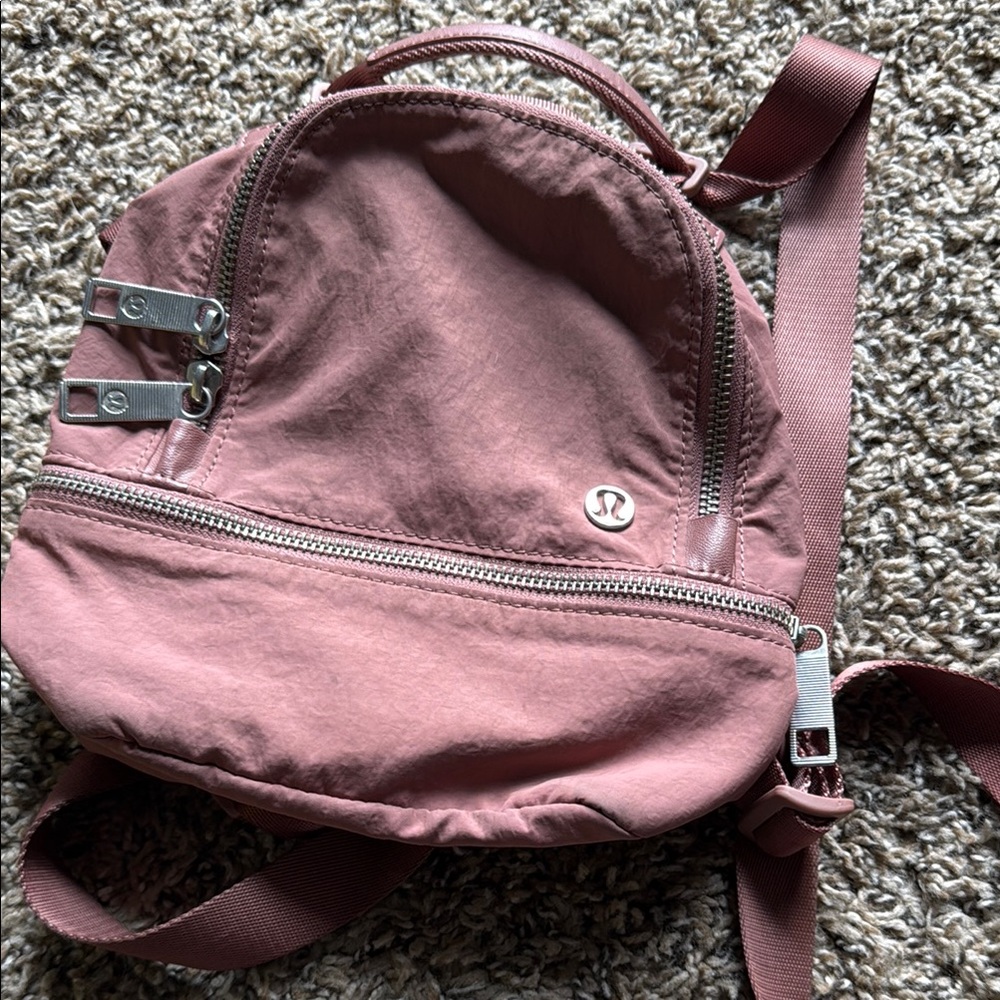 Good Condition Lululemon Athletica Pink Mini Backpack